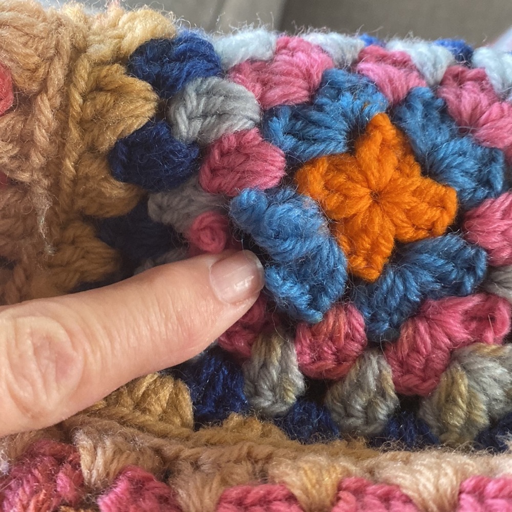 Granny Square Throw Blanket “Rosanne Style” 41”/68” approx - Picture 7 of 9